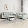 Image de vidaXL Ensemble de canapés 2 pcs avec coussins Gris clair Velours