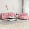 Image de vidaXL Ensemble de Canapés avec Coussins 2 pcs, Canapés avec Accoudoirs et Dossier, Ensemble de Meubles, Mobilier de Salon, Moderne, Rose Velours 3201723