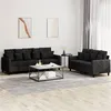 Image de vidaXL Ensemble de canapés 2 pcs avec coussins Noir Velours3201725