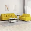 Image de vidaXL Ensemble de canapés 2 pcs avec coussins Jaune Velours3201726