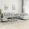Image de vidaXL Ensemble de canapés 3 pcs avec coussins Gris clair Velours3201730