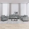 Image de vidaXL Ensemble de canapés 3 pcs coussins gris clair tissu3201786
