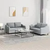 Image de vidaXL Ensemble de canapés 2 pcs avec coussins Gris clair Tissu