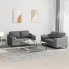 Image de vidaXL Ensemble de canapés 2 pcs coussins gris foncé tissu3201819