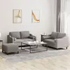 Image de vidaXL 3-delige Loungeset met kussens stof taupe3201833