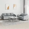 Image de vidaXL Ensemble de canapés 2 pcs avec coussins Gris clair Tissu