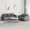 Image de vidaXL Ensemble de canapés 2 pcs avec coussins Gris foncé Tissu