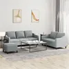 Image de vidaXL Ensemble de canapés 3 pcs avec coussins Gris clair Tissu3201842