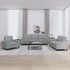 Image de vidaXL Ensemble de canapés 3 pcs gris clair tissu