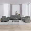 Image de vidaXL Ensemble de canapés 3 pcs gris foncé tissu