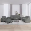 Image de Ensemble de canapés 4 pcs gris foncé tissu