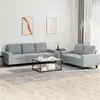 Image de vidaXL Ensemble de canapés 2 pcs gris clair tissu