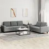 Image de vidaXL Ensemble de canapés 2 pcs gris foncé tissu