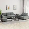 Image de vidaXL Ensemble de canapés 3 pcs gris foncé tissu3201907