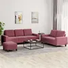 Image de vidaXL Ensemble de canapés 3 pcs rouge bordeaux tissu3201912