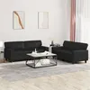 Image de vidaXL Ensemble de canapés 2 pcs noir similicuir