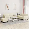 Image de vidaXL 3-delige Loungeset kunstleer cràmekleurig3201920