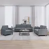Image de vidaXL Ensemble de canapés 3 pcs gris foncé velours