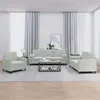 Image de vidaXL Ensemble de canapés 3 pcs avec coussins gris clair velours