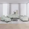 Image de vidaXL 4-delige Loungeset met kussens fluweel lichtgrijs3201964