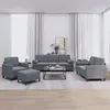 Image de vidaXL Ensemble de canapés 4 pcs avec coussins gris foncé velours3201965