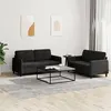 Image de vidaXL Ensemble de canapés 2 pcs noir velours