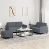 Image de vidaXL Ensemble de Canapés 3 pcs, Canapés avec Repose-pieds et Coussins, Ensemble de Meubles avec Accoudoirs et Dossier 3201985