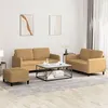 Image de vidaXL 3-delige Loungeset fluweel bruin3201991