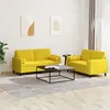 Image de vidaXL Ensemble de canapés 2 pcs avec coussins jaune velours3202000