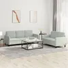 Image de vidaXL Ensemble de canapés 2 pcs gris clair velours