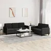 Image de vidaXL Ensemble de canapés 2 pcs noir velours