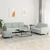 Image de vidaXL Ensemble de canapés 3 pcs gris clair velours3202024