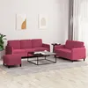 Image de Ensemble de canapés 3 pcs rouge bordeaux velours