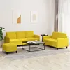 Image de Ensemble de canapés 3 pcs jaune velours