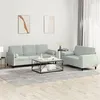 Image de vidaXL Ensemble de canapés 2 pcs avec coussins gris clair velours