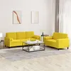 Image de vidaXL Ensemble de canapés 2 pcs avec coussins jaune velours