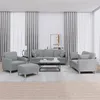 Image de vidaXL Ensemble de canapés 4 pcs coussins gris clair tissu 3202078