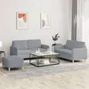 Image de vidaXL Ensemble de canapés 3 pcs avec coussins Gris clair Tissu