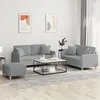 Image de vidaXL Ensemble de canapés 3 pcs coussins gris clair tissu