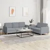 Image de vidaXL Ensemble de canapés 2 pcs avec coussins Gris clair Tissu