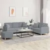 Image de vidaXL Ensemble de canapés 3 pcs coussins gris clair tissu 3202142