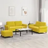 Image de Ensemble de canapés 3 pcs avec coussins Jaune Velours