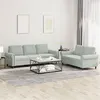 Image de vidaXL Ensemble de canapés 2 pcs avec coussins Gris clair Velours