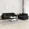 Image de vidaXL Ensemble de canapés 2 pcs avec coussins noir velours