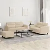 Image de Canape angle fixe vidaxl 2 places en tissu beige 77 x 170 x 80 cm