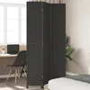 Image de vidaXL Kamerscherm met 3 panelen massief paulowniahout zwart358848