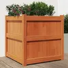 Image de Jardinière cire marron 60x60x60 cm bois de pin massif