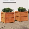 Image de vidaXL Jardinières 2 pcs cire marron bois de pin massif 837429