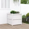 Image de Jardinière d extérieur blanc 70x70x70 cm bois de pin massif