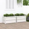 Image de vidaXL Jardinières 2 pcs blanc bois de pin massif 837462